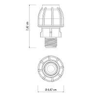 Adaptador De Compressão Rosca Macho 20 Mm X 1-2 Tramontina Para Mangueiras De Pead Tramontina - 3