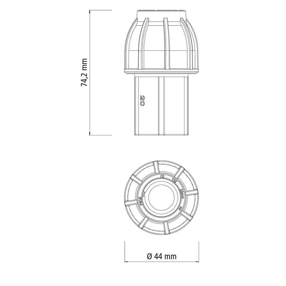Adaptador De Compressão Rosca Fêmea 20 Mm X 1-2 Tramontina Para Mangueiras De Pead Tramontina - 2