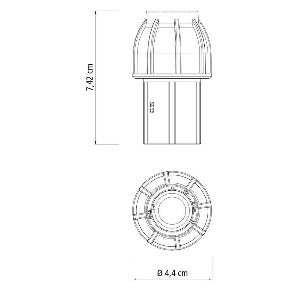 Adaptador De Compressão Rosca Fêmea 20 Mm X 1-2 Tramontina Para Mangueiras De Pead Tramontina - 3