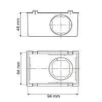 Caixa Plastibox L Cinza Escuro Tramontina - 94x64x48mm - 3 Bitolas 1-2, 3-4 E 1 - 2