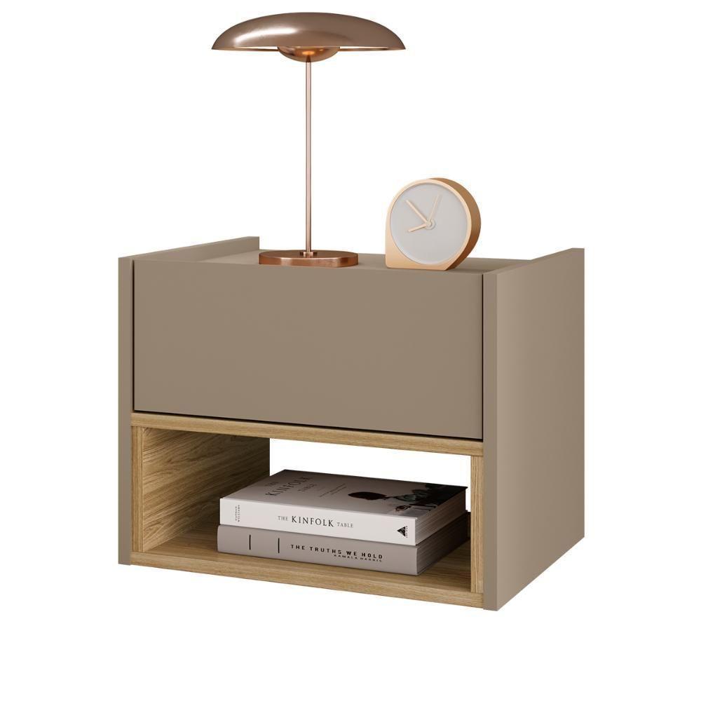 Mesa De Cabeceira Quarto Florença Suspensa Com 1 Gaveta Fendi Hanover - 1