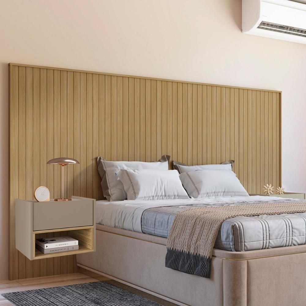 Cabeceira Florença Casal E Queen Com 2 Mesas De Cabeceira Hanover Fendi - 2