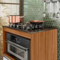 Balcão Para Cooktop 4 Bocas Com 1 Gaveta Nt3110 Notável Freijó Trend/ Branco New - 2