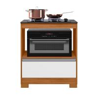Balcão Para Cooktop 4 Bocas Com 1 Gaveta Nt3110 Notável Freijó Trend/ Branco New