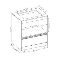 Balcão Para Cooktop 4 Bocas Com 1 Gaveta Nt3110 Notável Freijó Trend/ Branco New - 5