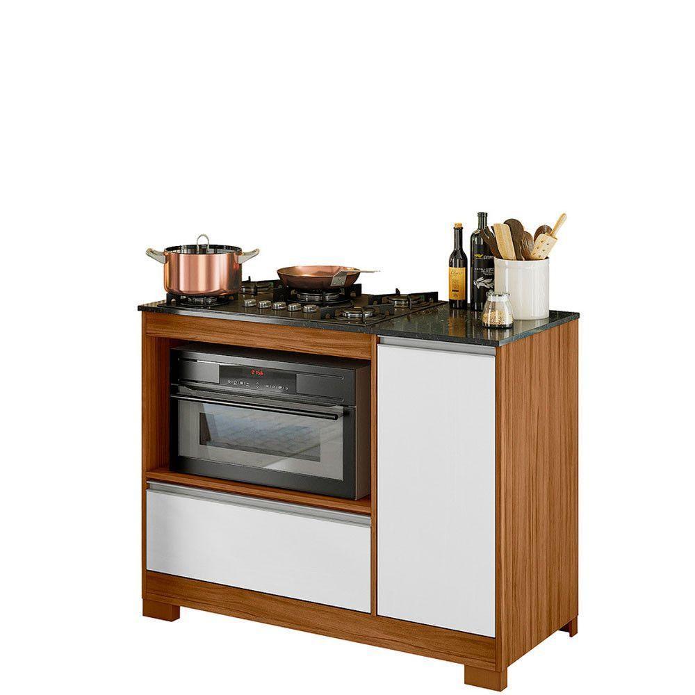 Balcão Para Cooktop Nt3050 Com 1 Gaveta Notável Freijó Trend/ Branco New - 2