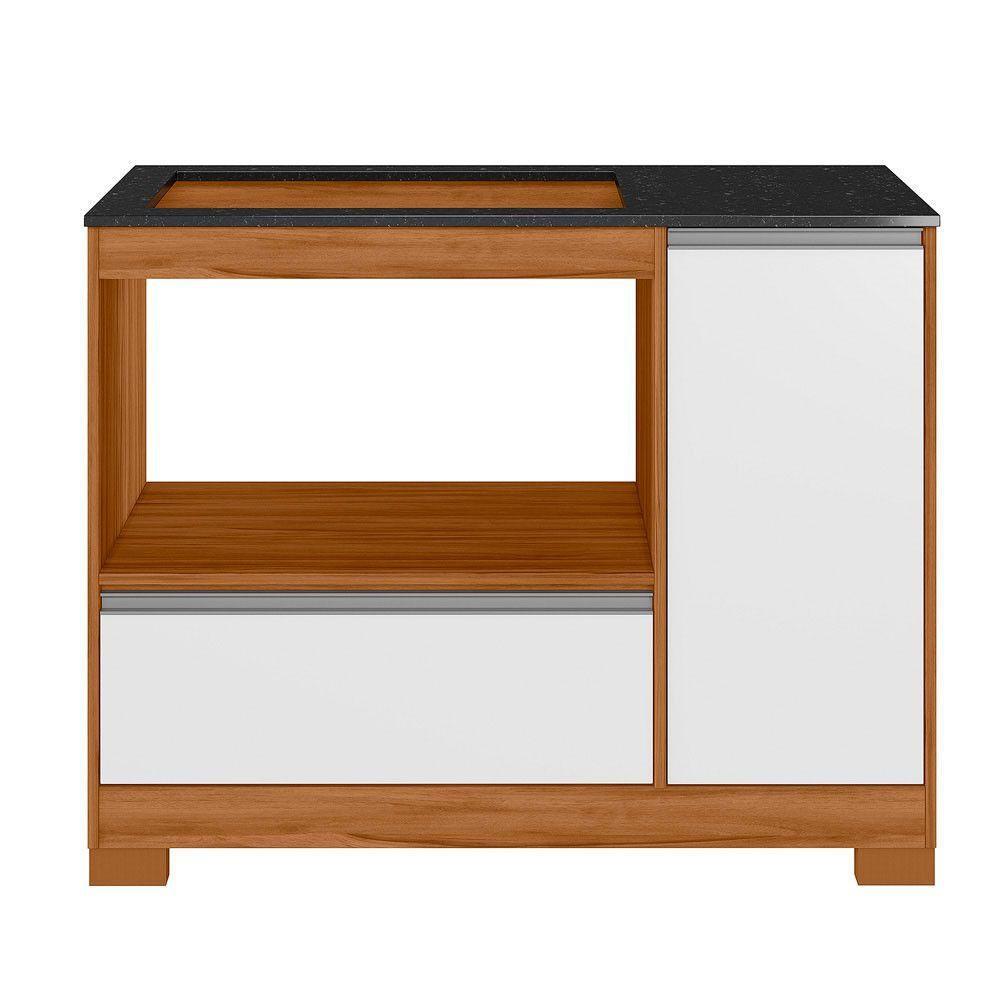 Balcão Para Cooktop Nt3050 Com 1 Gaveta Notável Freijó Trend/ Branco New - 4