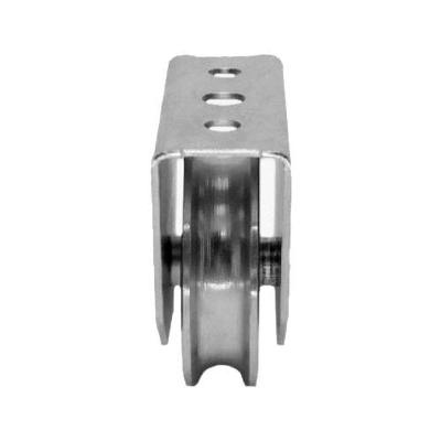 Roldana Ferro Maciça 100mm (4) Tipo U 1-2 - Caixa Fechada Para Portão - Ferrosul