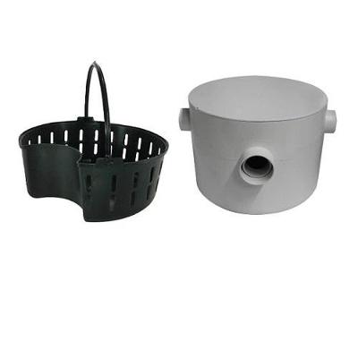 Caixa De Gordura Redonda 250x180x75x40mm Com Cesto - Pvc Rígido - Plastipan