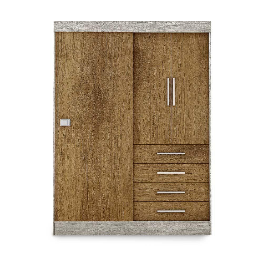 Modulo Ja Georgia Guarda-Roupa Avelã/Jequitibá - 1