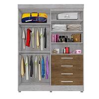 Modulo Ja Georgia Guarda-Roupa Avelã/Jequitibá - 2