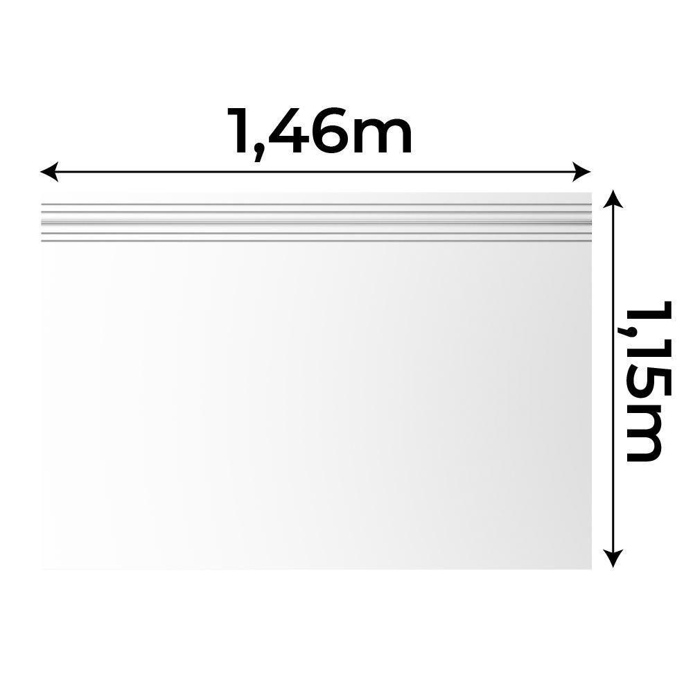 Modulo Ja Georgia Cabeceira 1,40m Branco Fosco Branco - 2