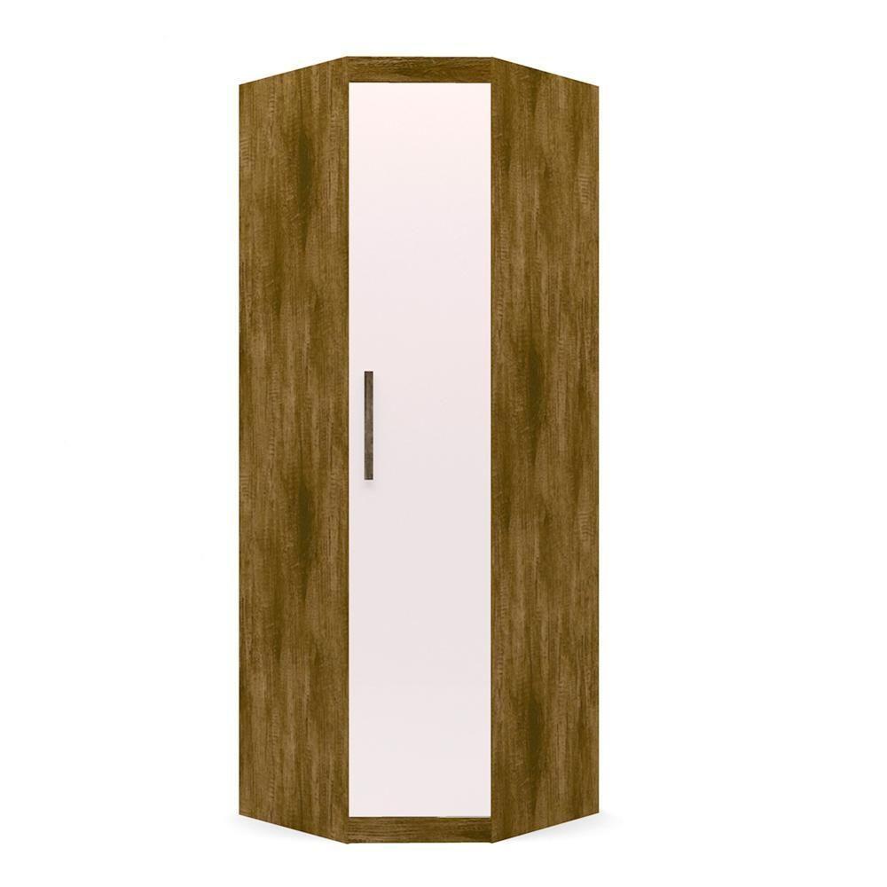 Modulo Ja Armário De Canto Off White Marrom-Claro - 1