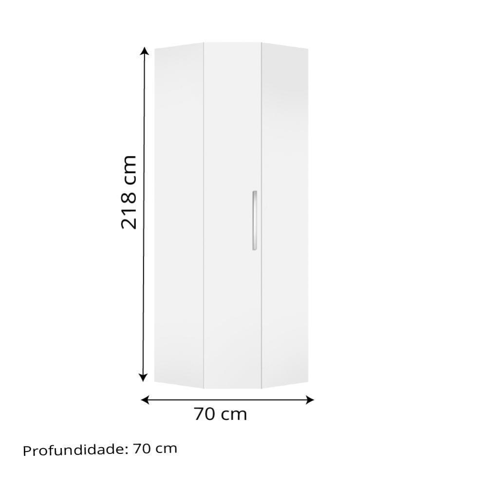 Modulo Ja Georgia Armário De Canto Branco Fosco Branco - 3