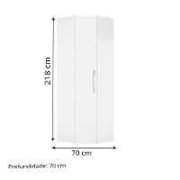 Modulo Ja Georgia Armário De Canto Branco Fosco Branco - 5