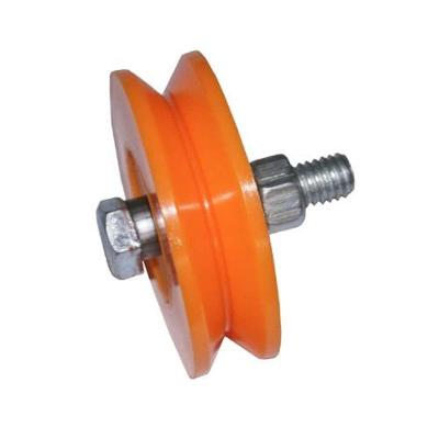 Roldana Nylon Laranja Maciça 75mm (3) Tipo V Para Parafuso - Ferrosul