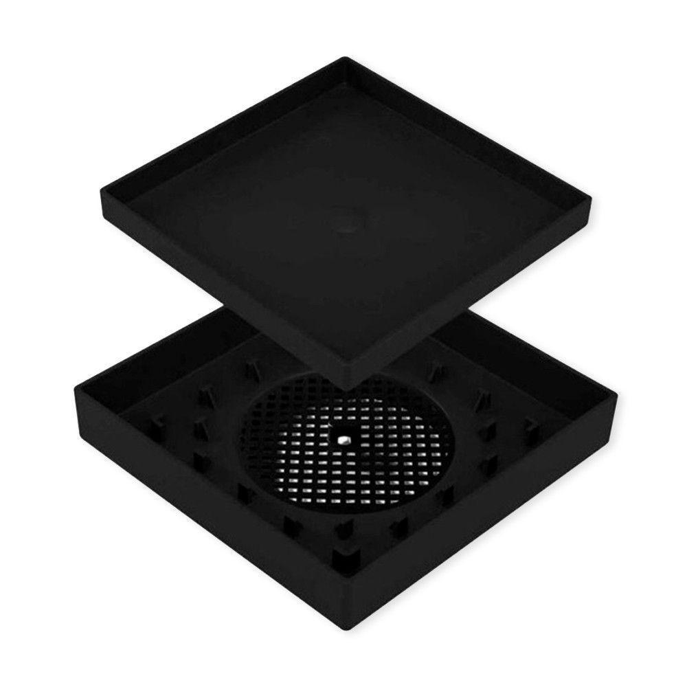 Ralo Oculto 15x15 Seca Piso/porcelanato Inteligente Preto - 1