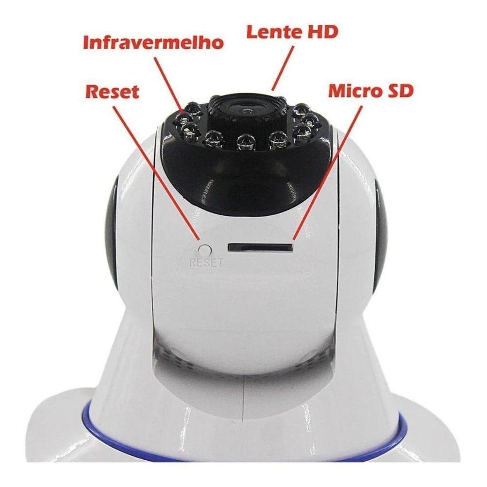 Câmera Segurança Babá Eletrônica Wifi Ip Visão Noturna - 5