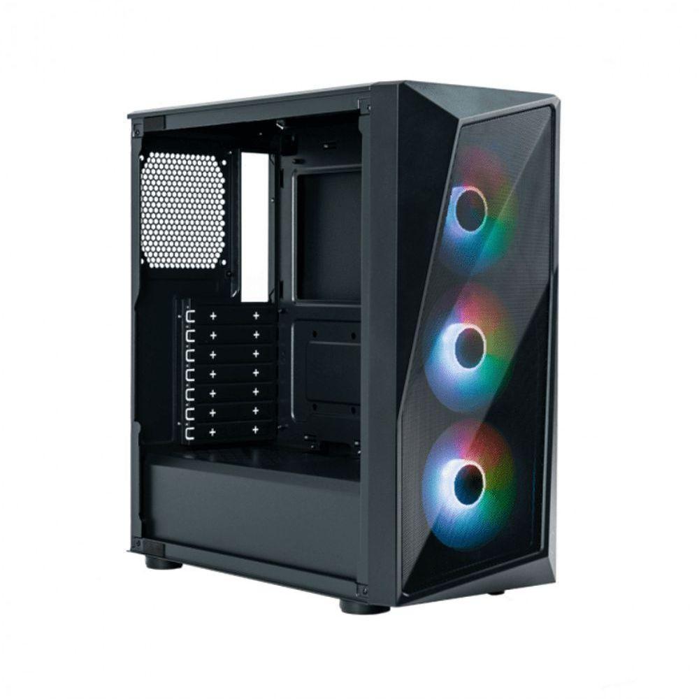 Gabinete Cooler Master Cmp 520 Lateral De Vidro - 3 Fans Led Argb- Preto - Cp520-kgnn-s00 - 1