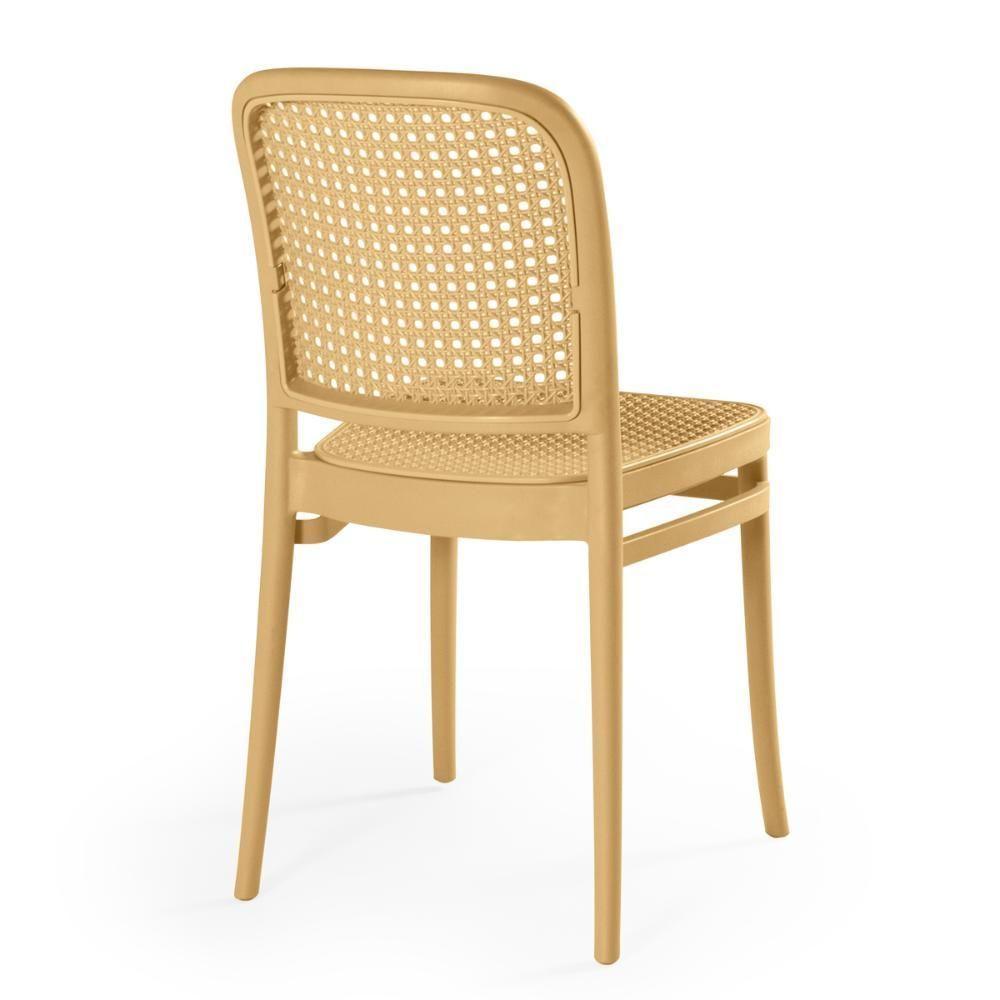 Conjunto Mesa De Jantar Redonda Eiffel Branca 120cm Com 4 Cadeiras Roma - Nude - 3