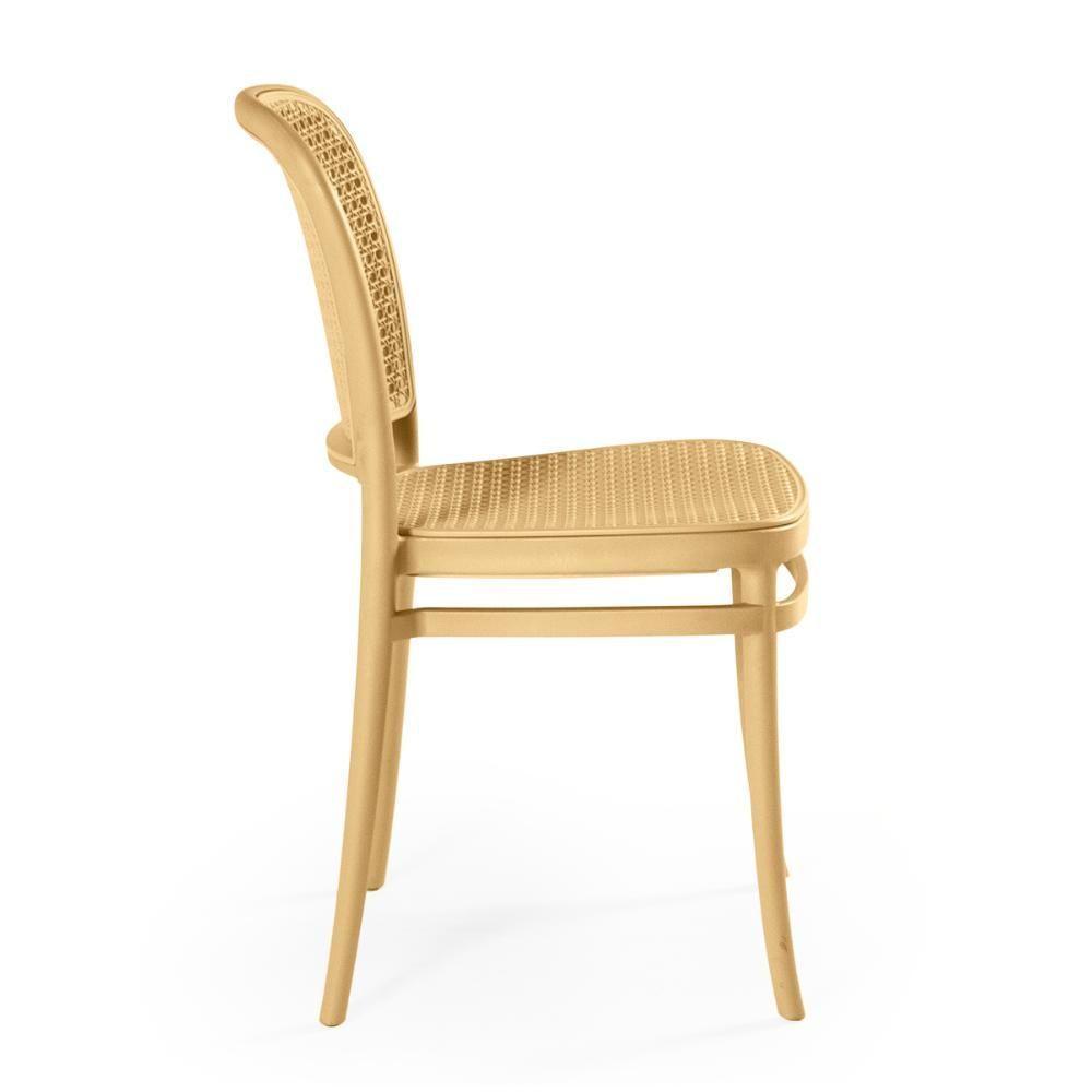 Conjunto Mesa De Jantar Redonda Eiffel Branca 120cm Com 4 Cadeiras Roma - Nude - 4