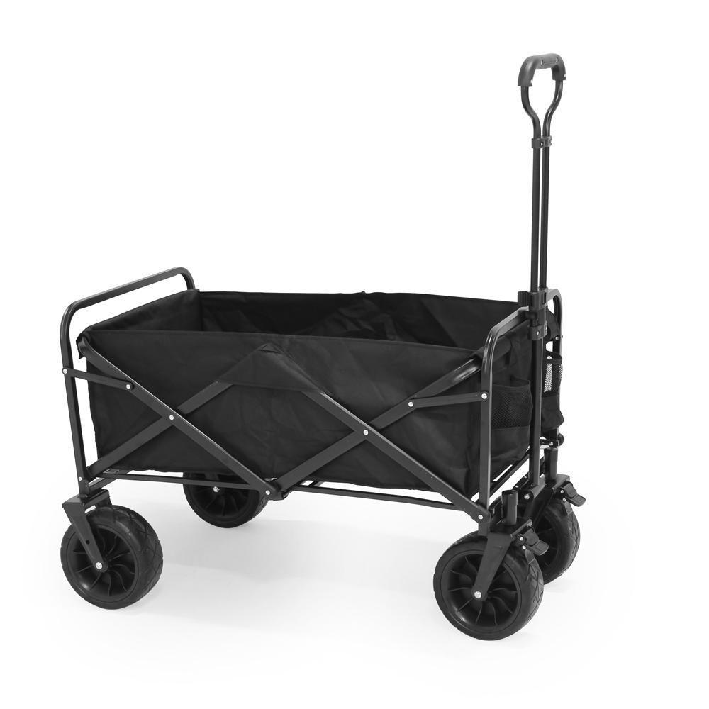 Carrinho De Carga Portátil Dobrável De Camping Robusto - Preto - 1