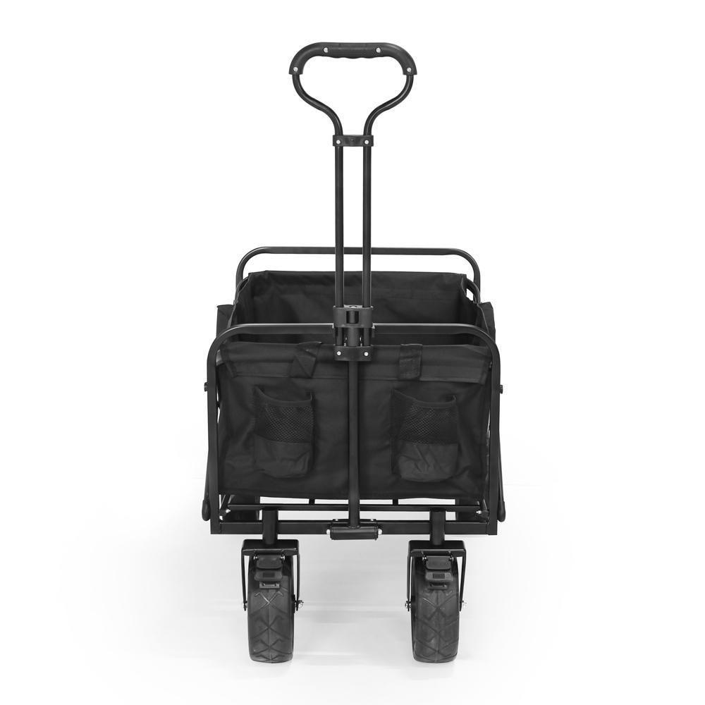Carrinho De Carga Portátil Dobrável De Camping Robusto - Preto - 5