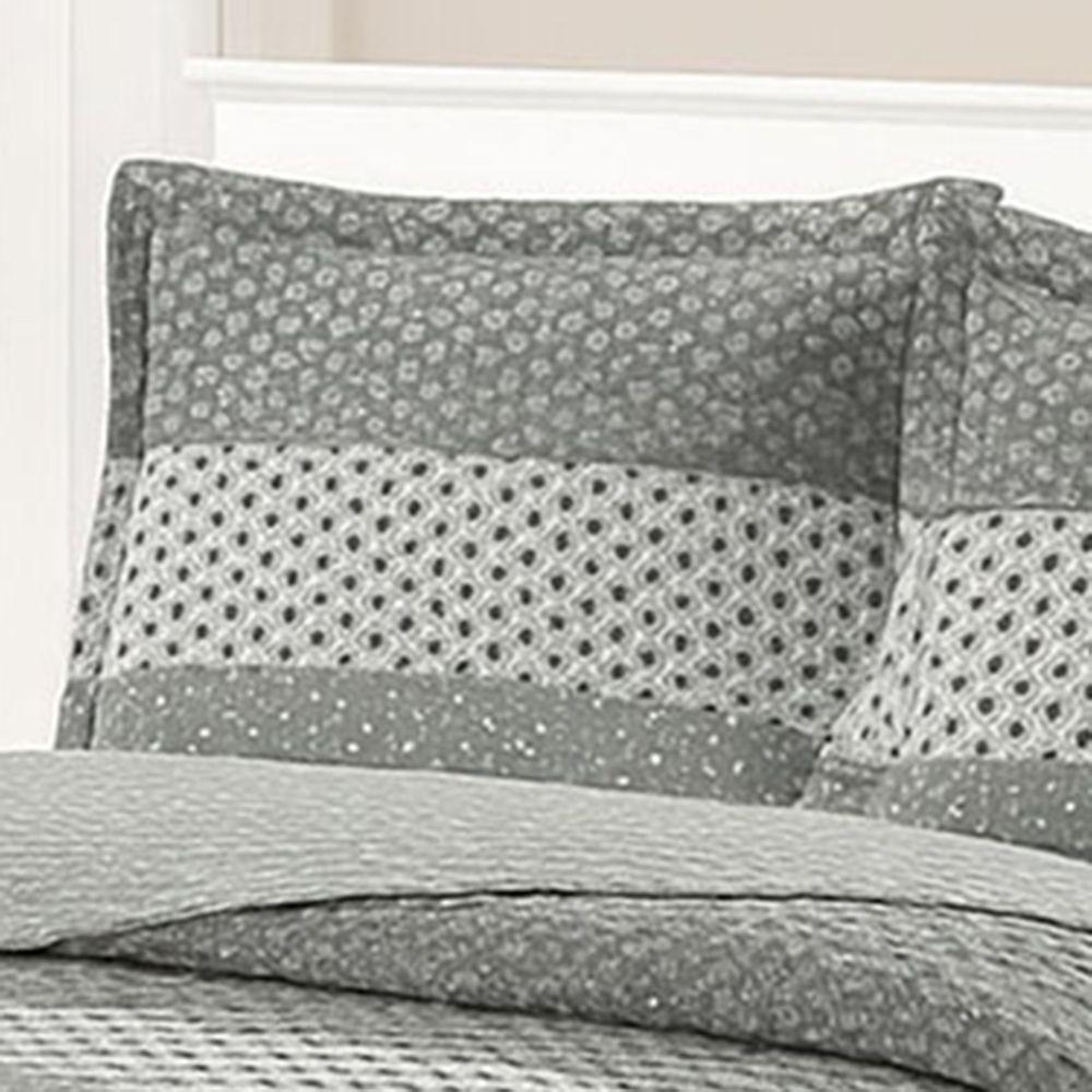 Kit Cobre Leito Colcha Queen Boutik Dupla Face - Estampa 69 - 100% Poliéster - 3