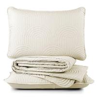 Cobre Leito Colcha King Ternura 3 Peças Baunilha - 100% Poliéster - 1