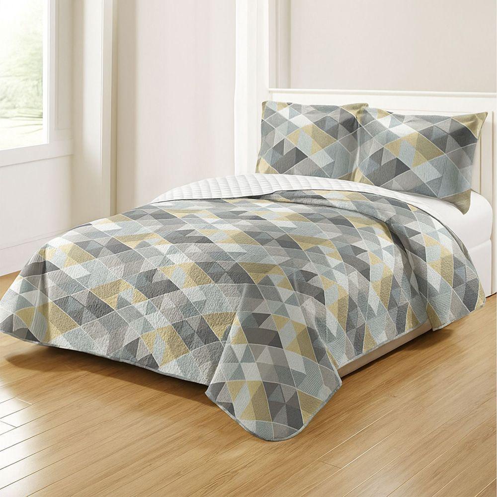 Kit Cobre Leito Colcha Queen Boutik Dupla Face - Estampa 66 - 100% Poliéster - 1