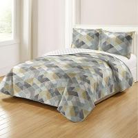 Kit Cobre Leito Colcha Queen Boutik Dupla Face - Estampa 66 - 100% Poliéster - 1