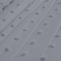 Cobre Leito Colcha King Pompom 3 Peças Cinza- 100% Poliéster - 5