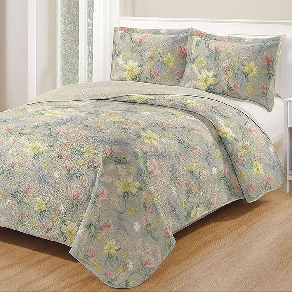 Kit Cobre Leito Colcha King Boutik Dupla Face - Estampa 54 - 100% Poliéster - 1