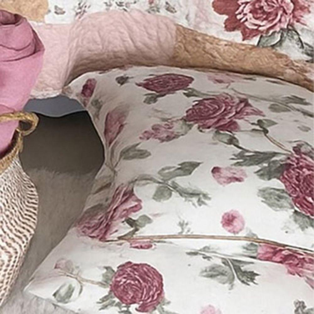 Kit Cobre Leito Colcha Queen Boutik Dupla Face - Estampa 62 - 100% Poliéster - 3