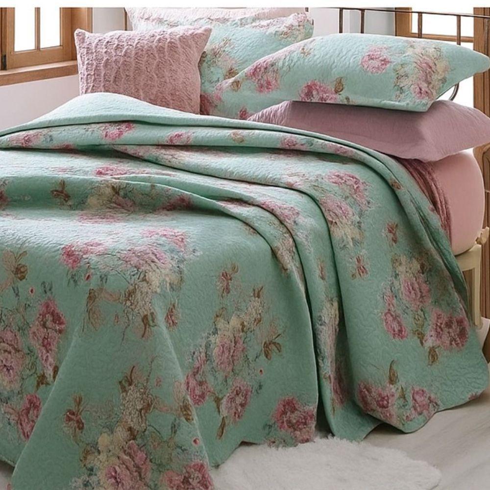 Kit Cobre Leito Colcha Queen Boutik Dupla Face - Estampa 57 - 100% Poliéster - 1