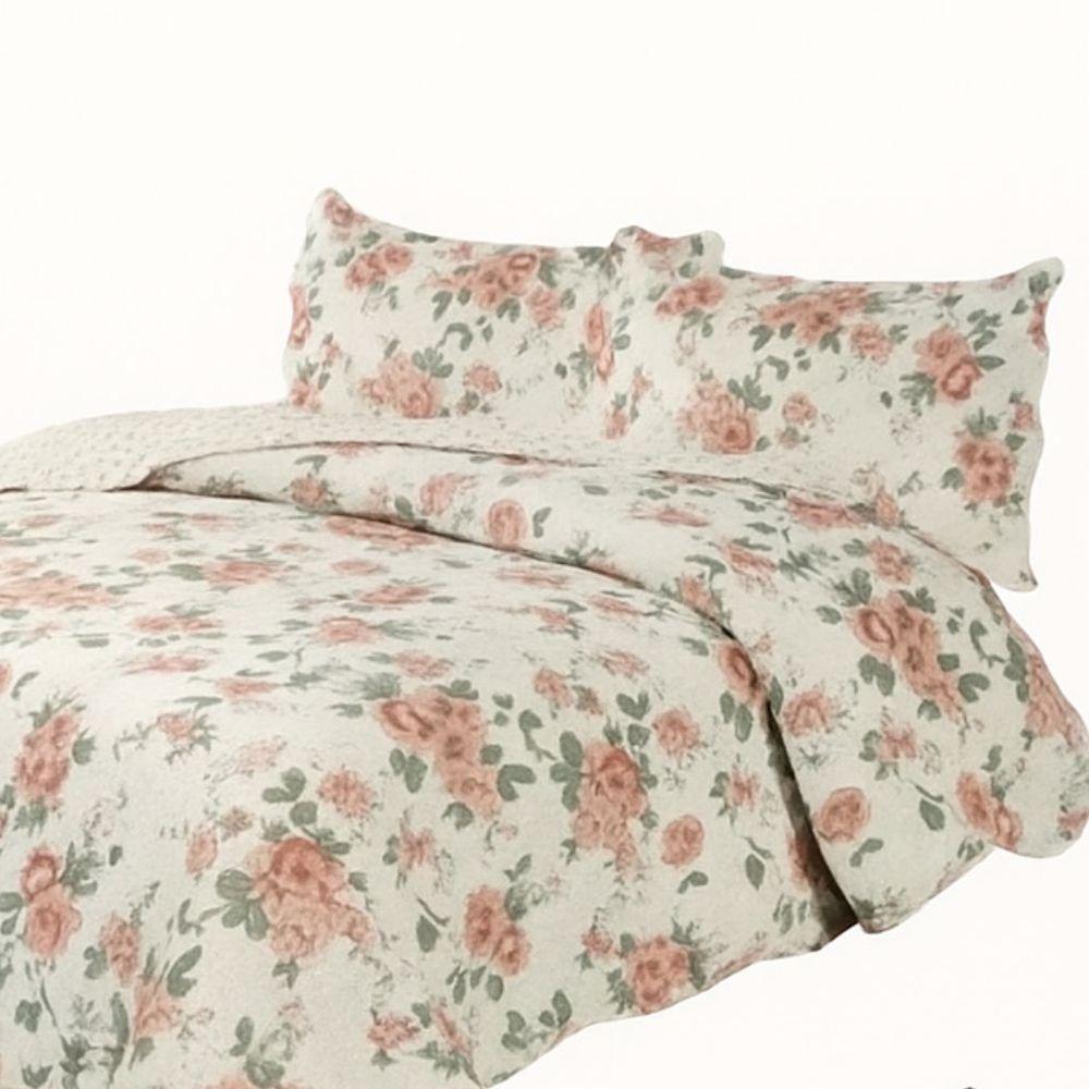 Kit Cobre Leito Colcha Queen Boutik Dupla Face - Estampa 59 - 100% Poliéster - 1