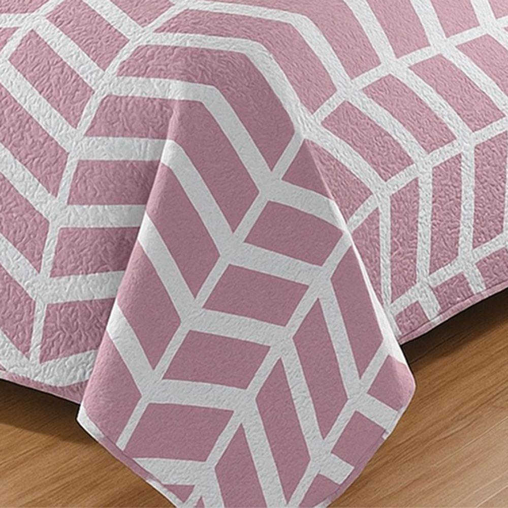 Kit Cobre Leito Colcha King Boutik Dupla Face - Estampa 68 - 100% Poliéster - 2