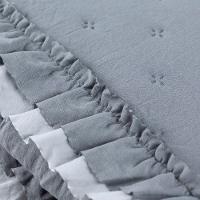 Cobre Leito Colcha Queen Luar 3 Peças Cinza - 100% Poliéster - 5