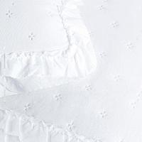 Cobre Leito Colcha Padrão Luar 3 Peças Branco - 100% Poliéster