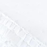 Cobre Leito Colcha Padrão Luar 3 Peças Branco - 100% Poliéster - 5