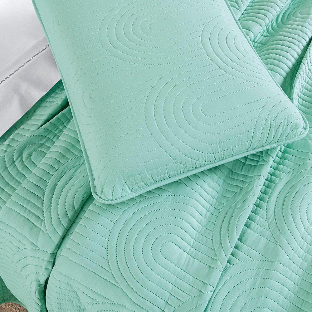Cobre Leito Colcha Queen Ternura 3 Peças Verde - 100% Poliéster - 5