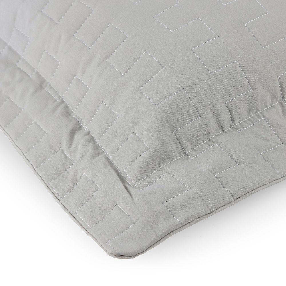 Cobre Leito Colcha Queen Milano 3 Peças Cinza - 100% Poliéster - 3