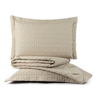 Cobre Leito Colcha Padrão Milano 3 Peças Cáqui - 100% Poliéster - 1