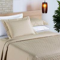 Cobre Leito Colcha Padrão Milano 3 Peças Cáqui - 100% Poliéster