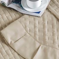 Cobre Leito Colcha Padrão Milano 3 Peças Cáqui - 100% Poliéster - 5