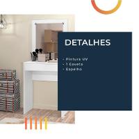 Penteadeira Sofie Com Espelho 1 Gaveta Branco Branco - 3