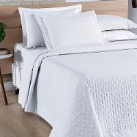 Cobre Leito Colcha Queen Milano 3 Peças Branco - 100% Poliéster - 2