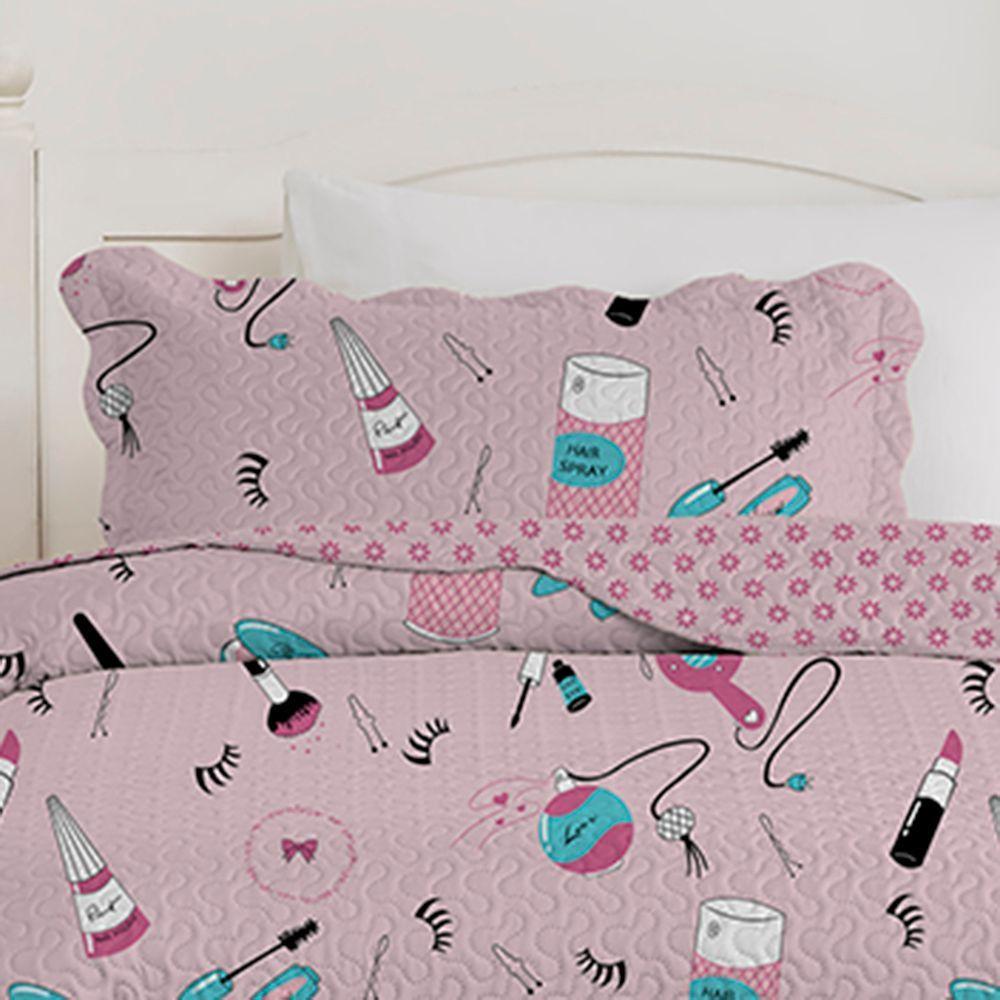 Kit Cobre Leito Colcha Bouti Solteiro Infantil 2 Peças - Make - 100% Poliéster - 2