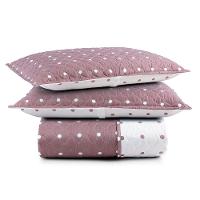 Cobre Leito Colcha Padrão Ball 3 Peças Rosê - 100% Poliéster - 1