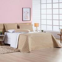 Cobre Leito Colcha Queen Ball 3 Peças Cáqui - 100% Poliéster - 2